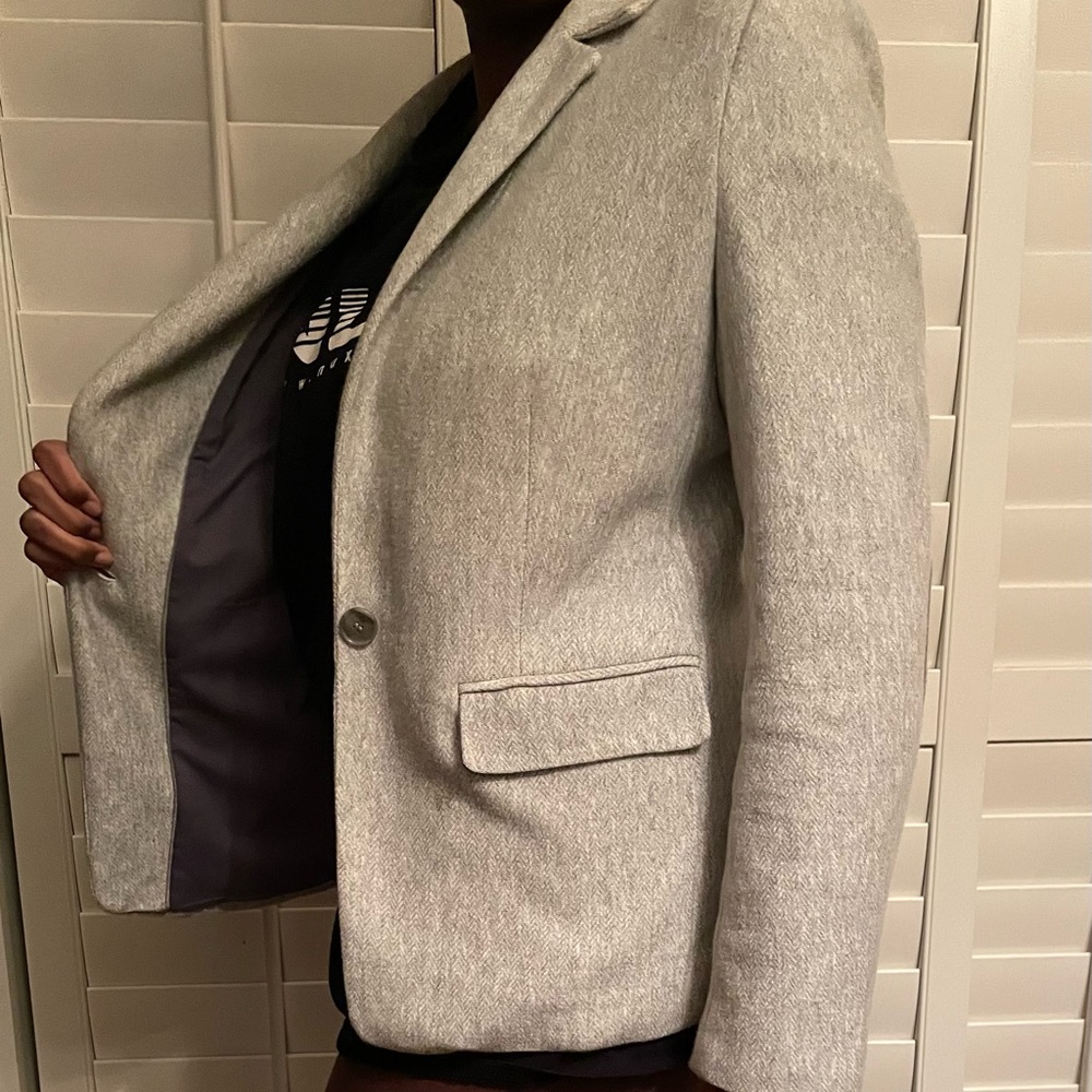 Loft Lt Gray One Button Classic Blazer Women’s Size Gray